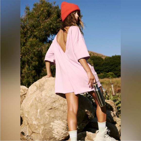 NWOT Free People Hot Shot Tee Romper in Lilac - Picture 4 of 5